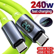 240W Quick Charging USB C Cables - Transfer Type C Wire Cord - Fast Charging Power Display Cable Cor
