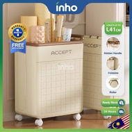 INHO L41cm Multi-Function Sports Equipment Storage Box Foldable Storage Cabinets With Wheels