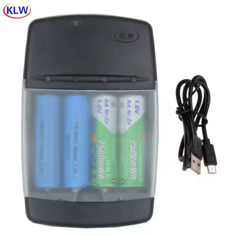 4 Slot LED display Smart Ni-Zn Battery Charger For NIZN AA AAA 1.6V LiFePo4 16340 14500 10440 3.2V R