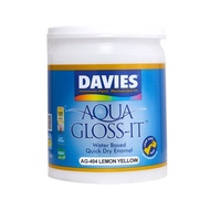 Davies Aqua Gloss It LEMON YELLOW AG-404 Odorless Water Based Paint 1 Liter Acrylic Quick Dry Enamel