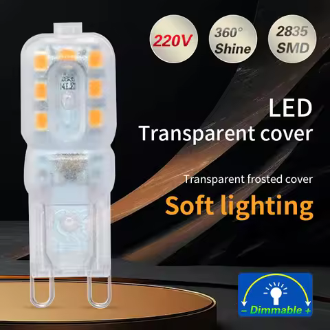 1/5pcs 220V 3W G9 LED Bulb 2835 SMD G9 LED Lamp Warm White Chandelier Spotlight Replace 20W Halogen 