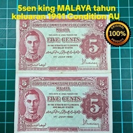 A824 5sen kertas lama duit kertas lama duit syiling lama barang antik barang lama duit zaman British