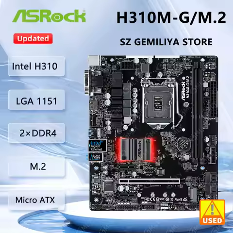 ASRock H310M-G/M.2 Motherboard Intel H310 Socket 1151 DDR4 64GB M.2 Micro ATX support 8700 9500F 930