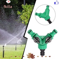 FKILLA Garden Water Pipe Connectors, Plastic Valve Y Shape Pipe Adapter, Durable 2 Way With Switch Three Way Plastic Valve