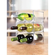 冰箱可層疊紅酒收納瓶架展示架酒柜架葡萄酒架飲料罐疊加透明架