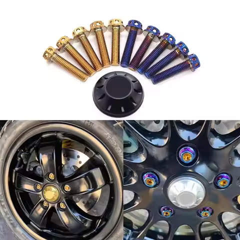 Titanium M8 Wheel Lug bolt screw For Vespa GTS GTV 300 Sprint 150 Primavera Hubcaps Wheel trim cover