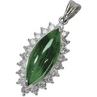 Pre-owned 2.77ct jadeite top with 1.02ct diamonds in platinum (Pt900), 6.6g.