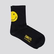 SMILEY BLACK ESSENTIAL CREW SOCKS