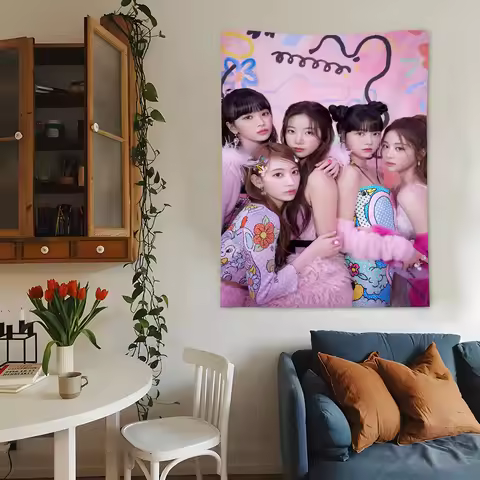 Hot Kpop GrouP LE SSERAFIM Tapestry Custom Flags Wall Hanging Tapestry Outdoor Decorative flag Backg