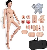 PVC Patient Care Manikin, CPR Simulator Nursing Training Manikin, Geriatric Full Body Mannequin for 