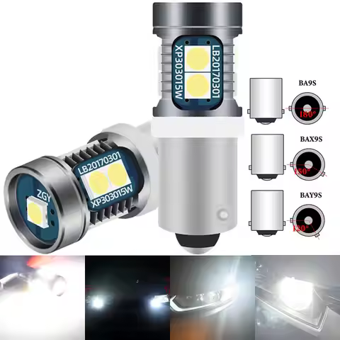 2PCS Signal Lamp BA9S T4W Led Bulb BAX9S BAY9S H21W H6W LED Car Led Bulb Canbus Interior Light Dome