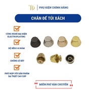 Set of 4 handbag stands, mushroom feet attached to high quality 12mm handmade metal handbag base wit