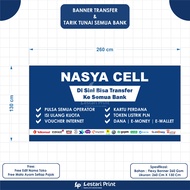 260 cm x 130 cm custom design credit counter banner