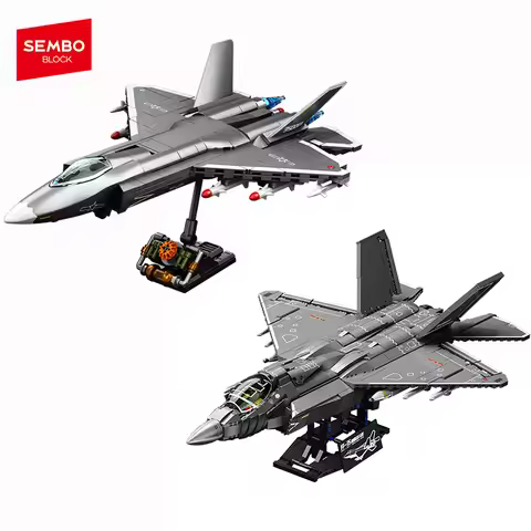 SEMBO BLOCK Military Aircrafts Weapons Assemblage Building Blocks MOC Fighter Model Bricks kit Toys 