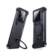 Oatsbasf Magnetic Frameless Phone Case Magsafe Bumper with Stand Phone Cover for Xiaomi 13 13 Pro Ne