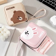 line friends cony sally 收納袋 裝飾 家居 日用品 禮物 鴨仔 雞仔 brown 熊大 兔兔 choco 送禮 實用 公仔 生日禮物 聖誕禮物 新年禮物 實用 多用途 雜物袋 