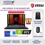 MSI Katana 15 HX B14WFK-287 15.6'' QHD 165Hz Gaming Laptop ( NVIDIA® GeForce RTX™ 5060, i9-14900HX, 