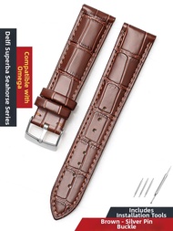 Woalmorn | Genuine Leather Omega Compatible Watch Band