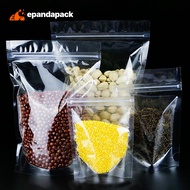 50pcs Transparent Zip Lock Food Bag Beg Zip Makanan Plastic Cookies Packaging Beg Plastik Resealable
