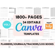 1800 Editable Canva Planners Template