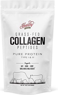 ▶$1 Shop Coupon◀  HEARTHY FOODS Collagen Powder - 18g Protein - Pure Halal Collagen Peptides Grass F