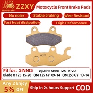 1 Pair Motorcycle Fornt Brake Pad For SINNIS Apache SM 125 15-20 Apache SMR 125 17-20 Blade X 125 15