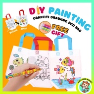 DIY Painting Graffiti Creative Single Sided Drawing Eco Bag Birthday Party Gift Door Gift Free Color