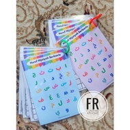 [Hardcopy] Carta Huruf hijaiyah berbaris | Busybook | Flashcard | Alif Ba Ta | Iqra