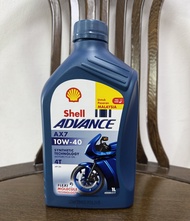 SHELL ENGINE OIL 4T ADVANCE SYNTHETIC 1LITRE AX7 10W/40 AX5 15W/40 AX3 SAE40 WITH OIL FILTER LC135 &