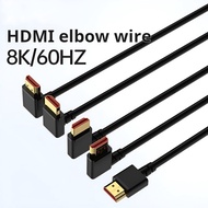 HD2.1 Elbow Right Angle High Definition Multimedia Cable 8k Tv HDMI-compatible Connection Monitor Projector 4k