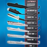 GBO/EX5/Dream/Class 1/ Dream110-FI/EX90/Wave100/W100R/W110 DashV1/W125X Apido Standard Exhaust Pipe