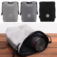 Oxford Velvet Camera Bag Backpack Lens Bag Drawstring Pouch Fleece Waterproof for DSLR Nikon Sony Pentax Photography Bag Case