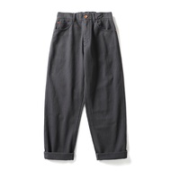 แจ็คเก็ตยีนส์ทรงหลวมสำหรับผู้ชาย LAZY DAY Original HASSU Line Washed Denim Jacket ทรงหลวม ทรงหลวม แจ