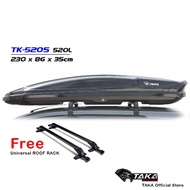 TAKA TK-520S Car Roof Box [Sport Series] [XL Size] [Glossy Black] [FREE Universal Roof Rack] Cargo ROOFBOX