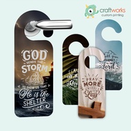 GANTUNGAN Custom ACRYLIC DOOR SIGN / BIBLE VERSE DOOR HANGER DECORATION - VERSE DECORATION