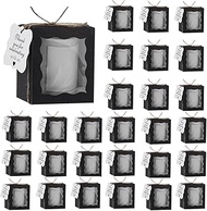 100 Set Candle Gift Box Packaging Transparent for 4-10 oz Candles with 100pc Paper Thank You Tag and