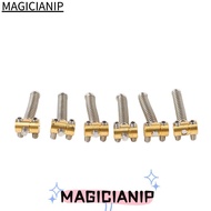 MAGICIANIP 6pcs Brass Saddles Set​, Brass ​Guitar Bridge Saddles​ for ​Telecaster Saddles, ​Tele Sty
