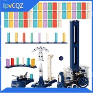 Automatic Dominos Train Set Domino Train Toys for Family Games Toddlers Christmas Birthday DIY Gifts