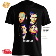 Coldplay British rock band Chris Martin World Tour Viva La Vida Cotton Tshirt
