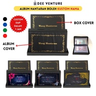 Album Mas Kahwin Boleh Letak Nama Kustom Nama | Bank Notes Album/ Wedding Money Come with Box/ Hanta