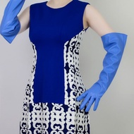 Wedding Photography Long Leather Gloves Royal Blue Cross Elbow PU Leather Dark Blue Azure Sky Blue C