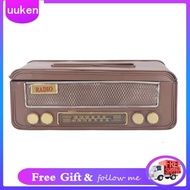 Uukendh Ample Storage Vintage Tissue Box Cover Radio Shape Iron Art For Home Living Room Table Decorations