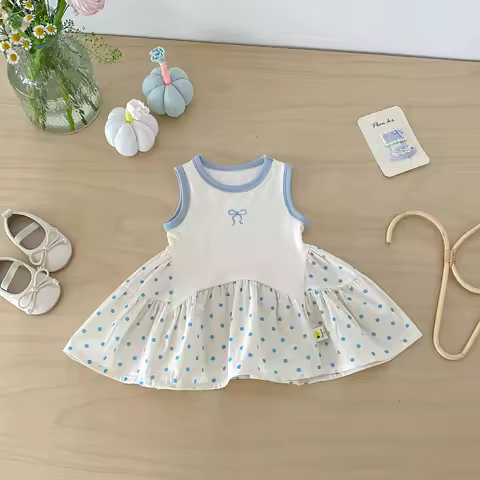 Korean-style Princess Dress for Girls, New Style 2026, Summer Dress for Babies, French-style Dress, 