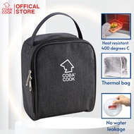 COBA'COOK logo square lunch box bag - Thermal foil and 2 convenient zippers - CBS