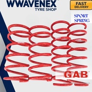 GAB LOWERED SPORT SPRING SPORT PERODUA MYVI VIVA AXIA ALZA KELISA KANCIL KENARI BEZZA (READY STOCK) 