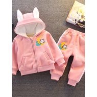 Baby Girl Clothes Winter Clothes Fleece Lining Split Suit One Year Old Saturday 7 Eight 9 Nine 10 Mo