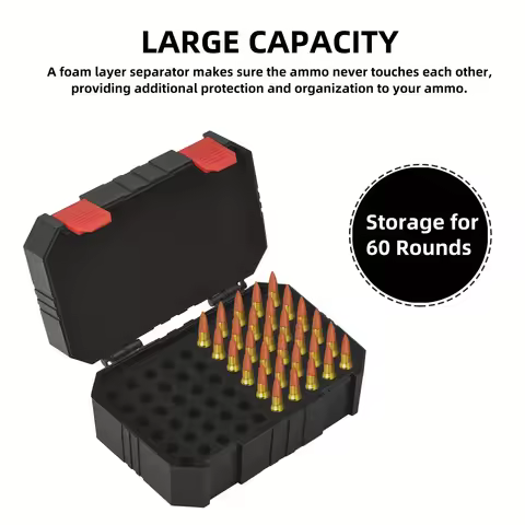 Ammo Storage Case for 5.56,.223 Bullets - Ammo Storage Box Holds 60 Rounds.