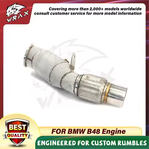 WRAX Exhaust Downpipe for BMW B58 B48 B46 B38 With Catalytic Header Without Cat