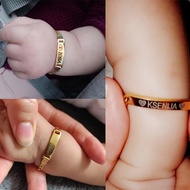 Personalized Kids Bracelet Children Gold Bracelet Name Bracelet Child ID Bracelet Christmas Day Gift For Kids New Year Jewelry Gift For Daughter Son Birthday Gift Bracelet