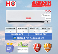 Acson Air Conditioner / Air Cond Inverter R32 1.0HP/1.5HP/2.0HP/2.5HP A3WMY10N/15N/20N/25N with WIFI adaptor + My Eco